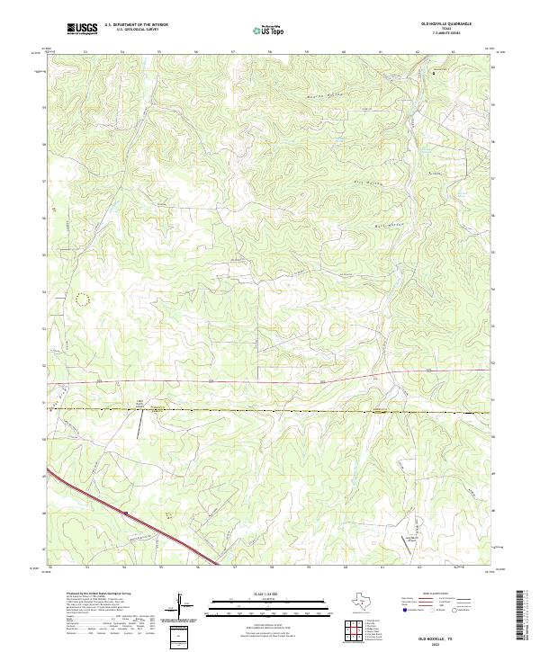Old Noxville, TX — USGS 7.5-minute topo (2022)
