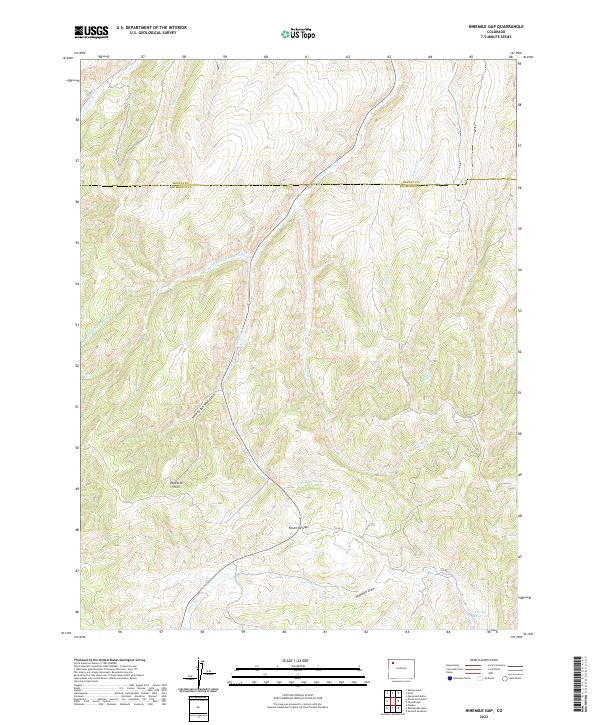 Ninemile Gap, CO — USGS 7.5-minute topo (2022)