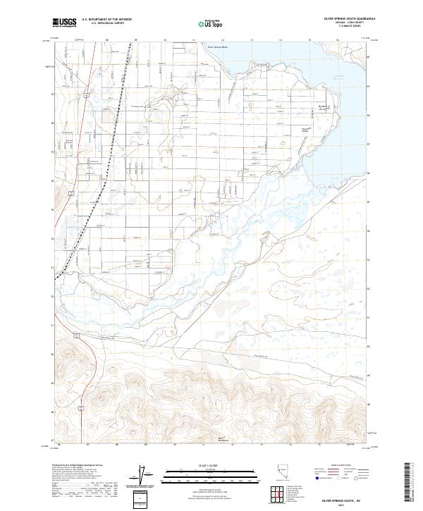 Silver Springs South, NV — USGS 7.5-minute topo (2021)