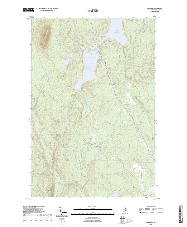 Shin Pond, ME — USGS 7.5-minute topo (2024)