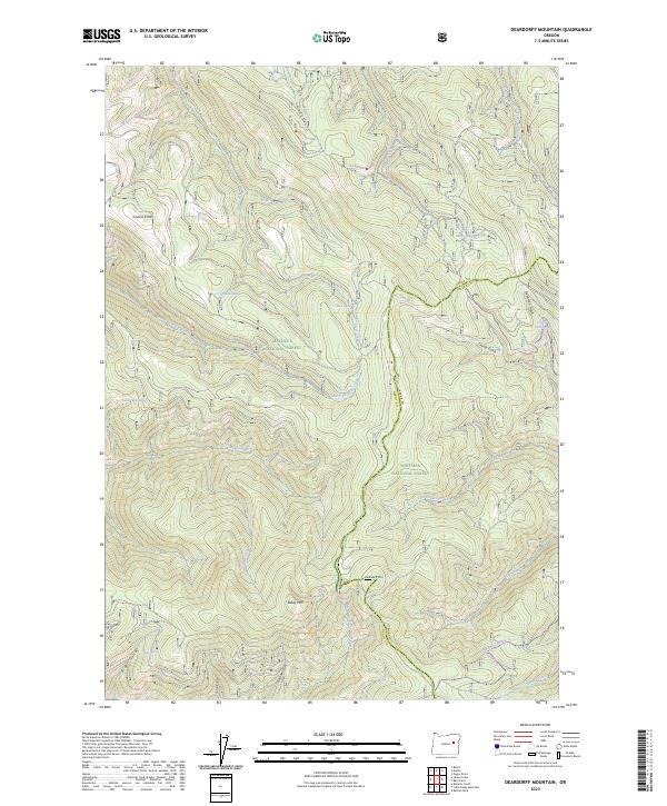 Deardorff Mountain, OR — USGS 7.5-minute topo (2023)