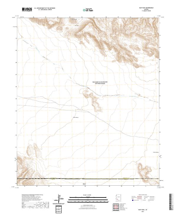 East Pass, AZ — USGS 7.5-minute topo (2021)