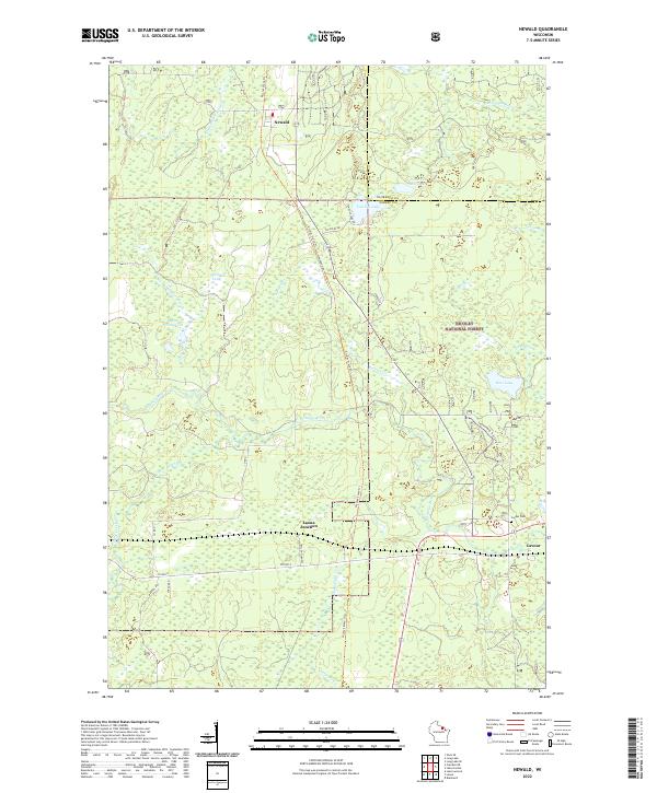 Newald, WI — USGS 7.5-minute topo (2022)
