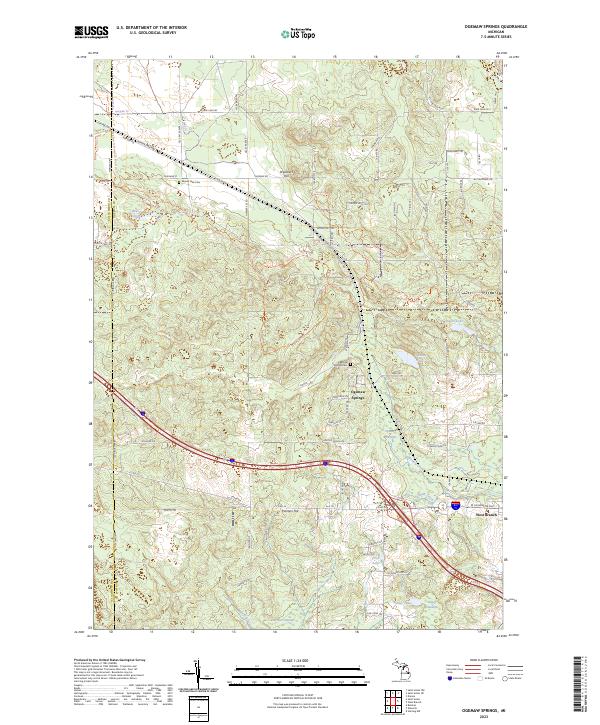Ogemaw Springs, MI — USGS 7.5-minute topo (2023)