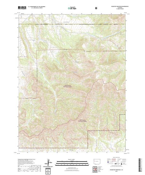 Housetop Mountain, CO — USGS 7.5-minute topo (2022)
