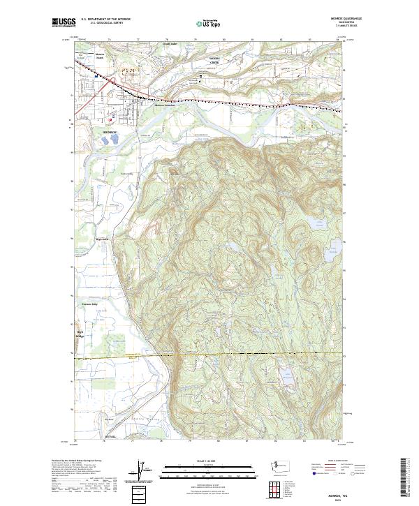 Monroe, WA — USGS 7.5-minute topo (2023)