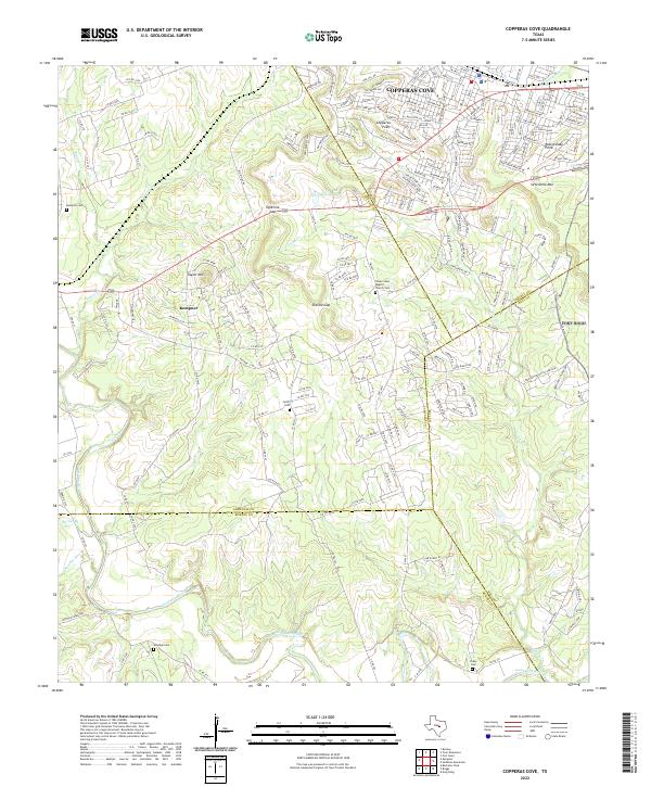 Copperas Cove, TX — USGS 7.5-minute topo (2022)