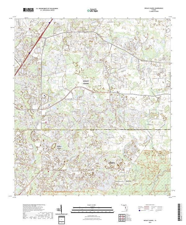 Wesley Chapel, FL — USGS 7.5-minute topo (2024)