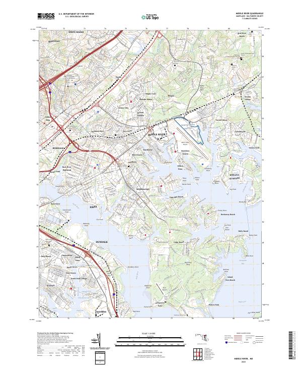 Middle River, MD — USGS 7.5-minute topo (2023)