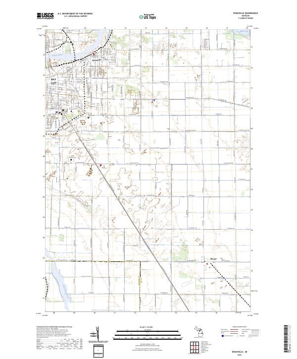 Essexville, MI — USGS 7.5-minute topo (2023)
