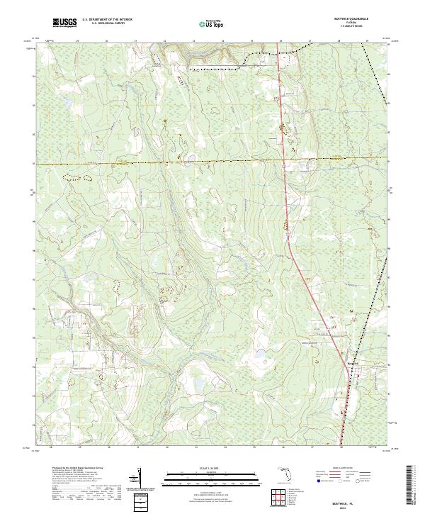 Bostwick, FL — USGS 7.5-minute topo (2024)