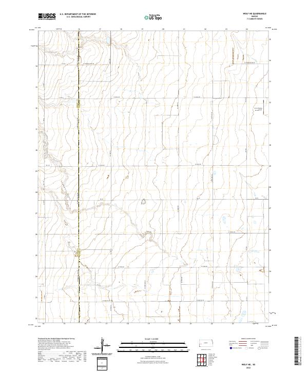 Wolf NE, KS — USGS 7.5-minute topo (2022)