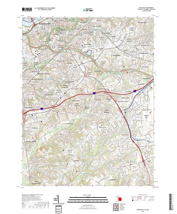 Anacostia, DC-MD — USGS 7.5-minute topo (2023)