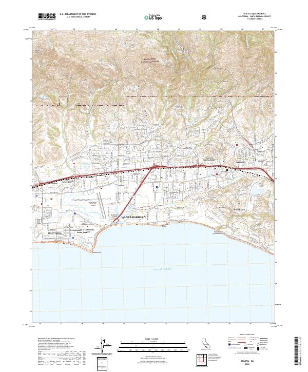 Goleta, CA — USGS 7.5-minute topo (2022)