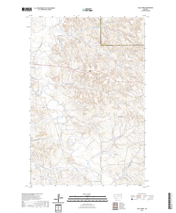 Coal Creek, MT — USGS 7.5-minute topo (2024)