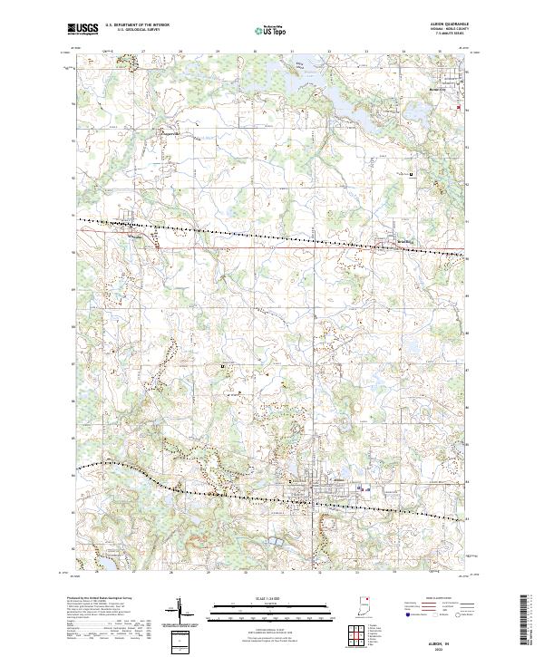 Albion, IN — USGS 7.5-minute topo (2022)
