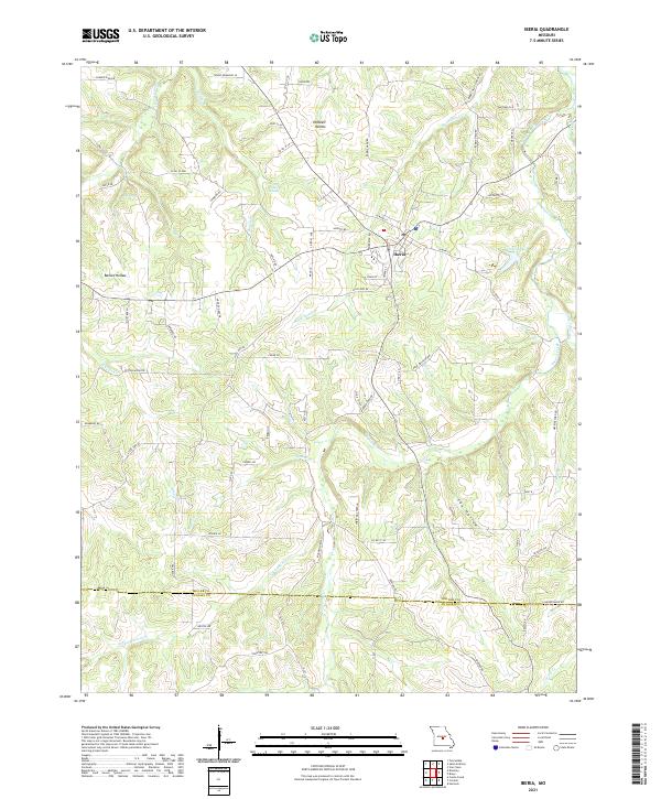 Iberia, MO — USGS 7.5-minute topo (2021)