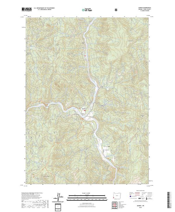 Agness, OR — USGS 7.5-minute topo (2024)