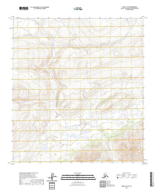 Healy A-2 SW, AK — USGS 7.5-minute topo (2024)