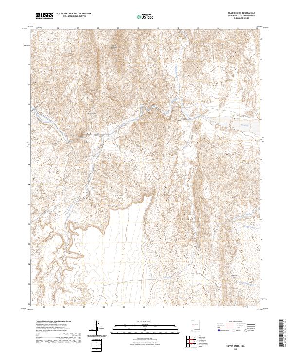 Silver Creek, NM — USGS 7.5-minute topo (2023)