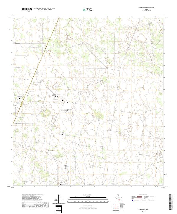 La Reforma, TX — USGS 7.5-minute topo (2022)
