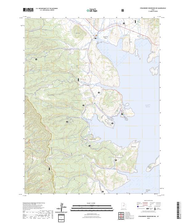 Strawberry Reservoir NW, UT — USGS 7.5-minute topo (2023)