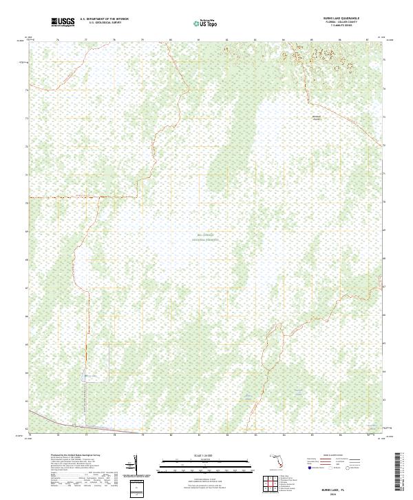 Burns Lake, FL — USGS 7.5-minute topo (2024)