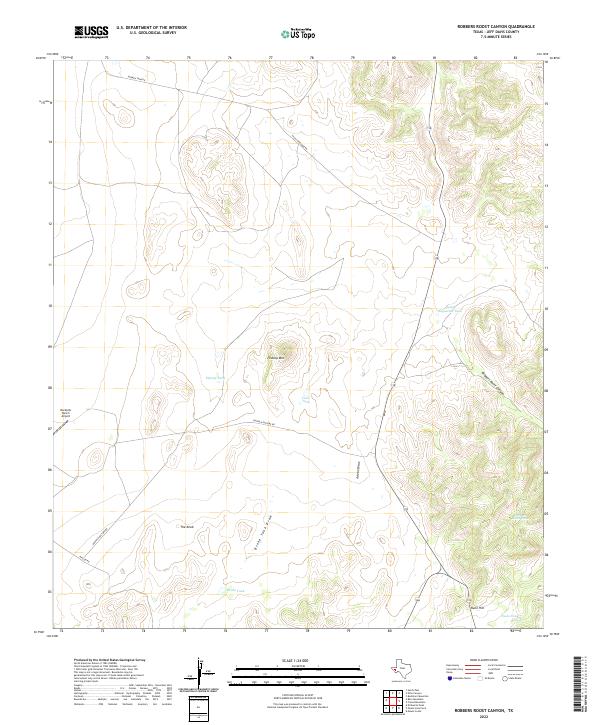 Robbers Roost Canyon, TX — USGS 7.5-minute topo (2022)