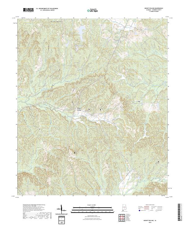 Mount Willing, AL — USGS 7.5-minute topo (2024)