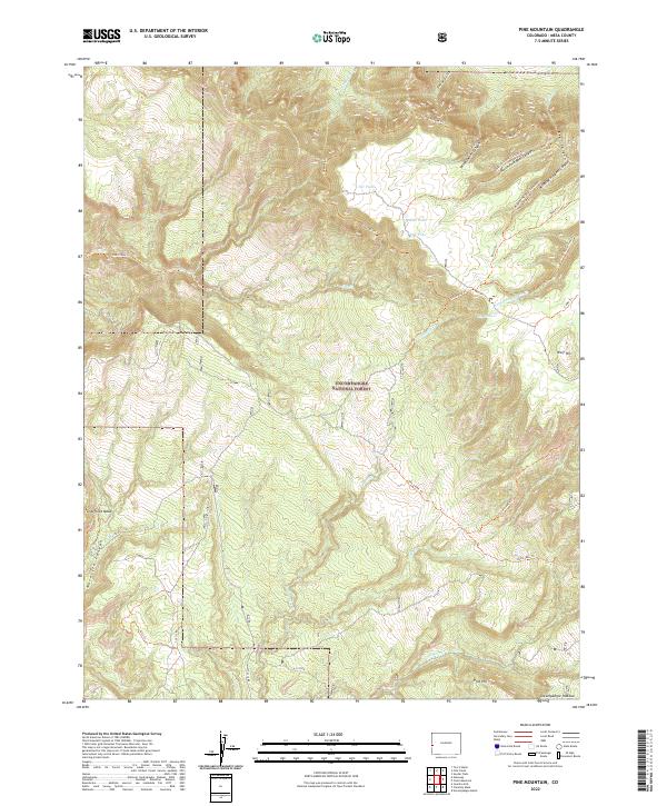 Pine Mountain, CO — USGS 7.5-minute topo (2022)
