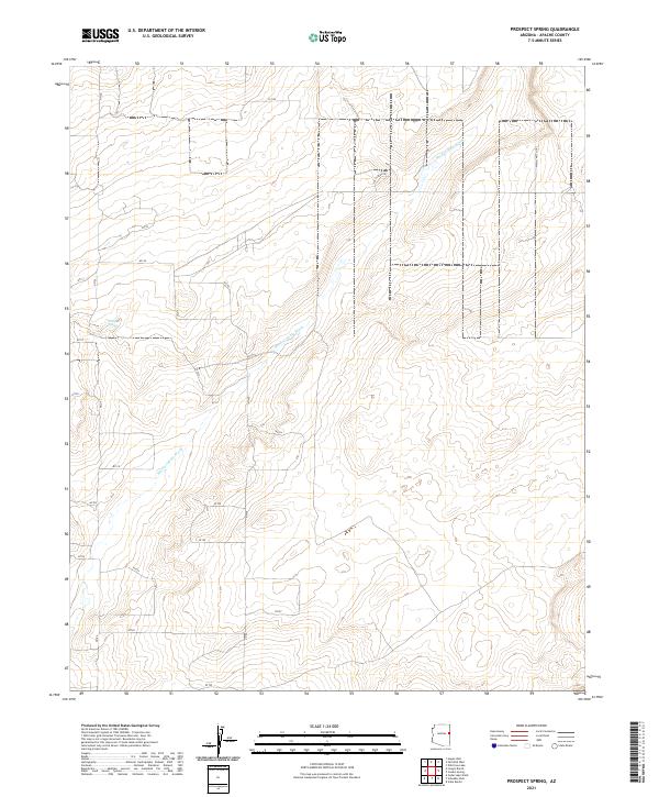 Prospect Spring, AZ — USGS 7.5-minute topo (2021)
