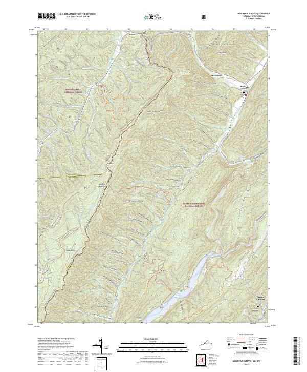 Mountain Grove, VA-WV — USGS 7.5-minute topo (2022)