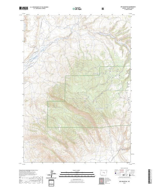 Dry Mountain, OR — USGS 7.5-minute topo (2023)