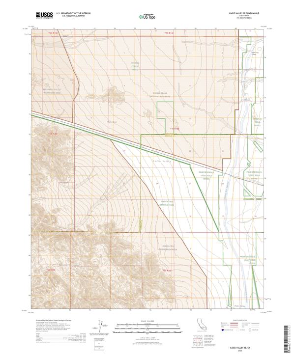 Cadiz Valley SE, CA — USGS 7.5-minute topo (2026)