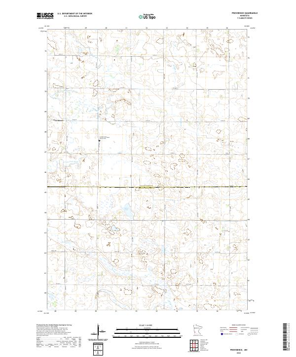 Providence, MN — USGS 7.5-minute topo (2022)