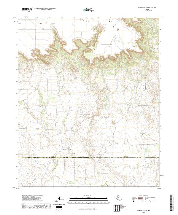 Canyon Valley, TX — USGS 7.5-minute topo (2022)