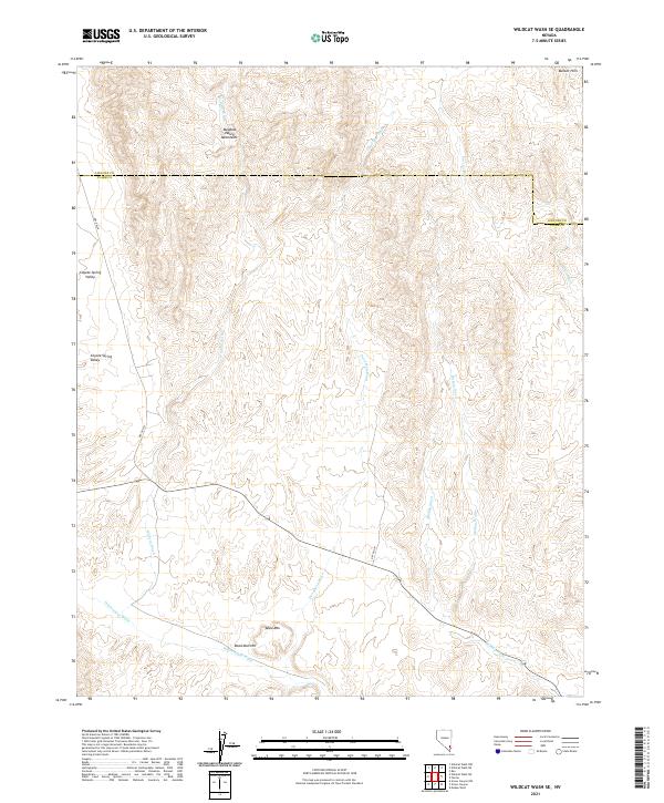 Wildcat Wash SE, NV — USGS 7.5-minute topo (2021)