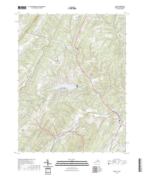 Gore, VA-WV — USGS 7.5-minute topo (2022)