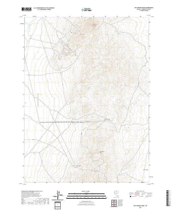 Hot Springs Peak, NV — USGS 7.5-minute topo (2021)