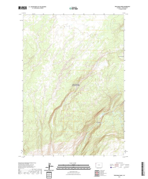 Trischman Knob, WY — USGS 7.5-minute topo (2021)