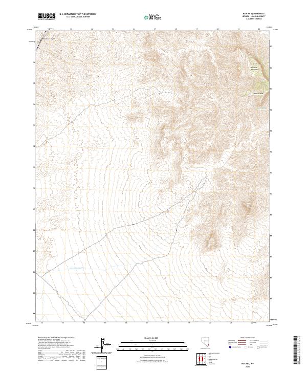 Rox NE, NV — USGS 7.5-minute topo (2021)
