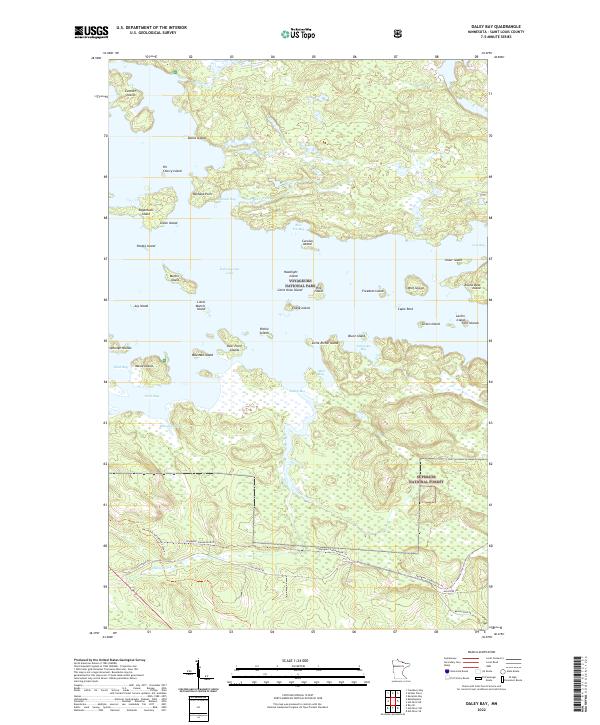 Daley Bay, MN — USGS 7.5-minute topo (2022)
