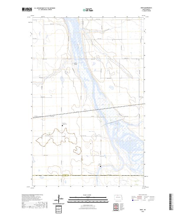 Deep, ND — USGS 7.5-minute topo (2024)