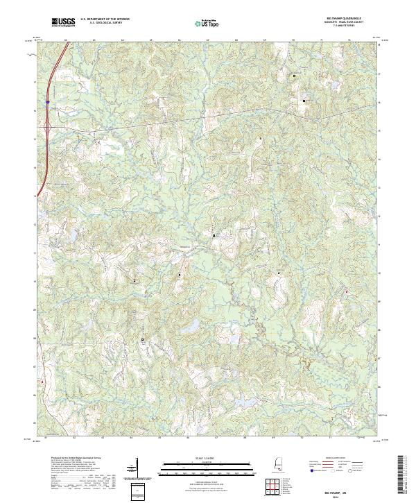 Big Swamp, MS — USGS 7.5-minute topo (2024)