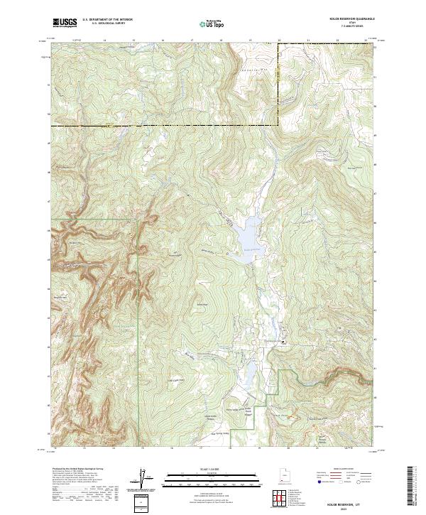 Kolob Reservoir, UT — USGS 7.5-minute topo (2023)