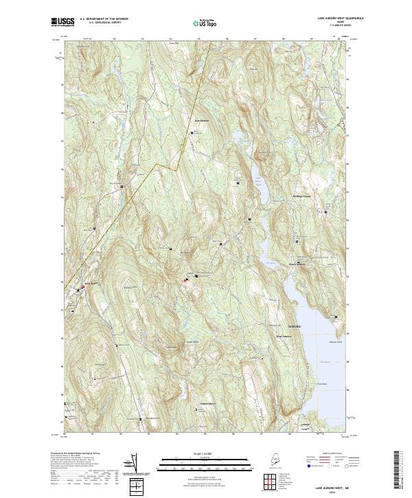 Lake Auburn West, ME — USGS 7.5-minute topo (2024)