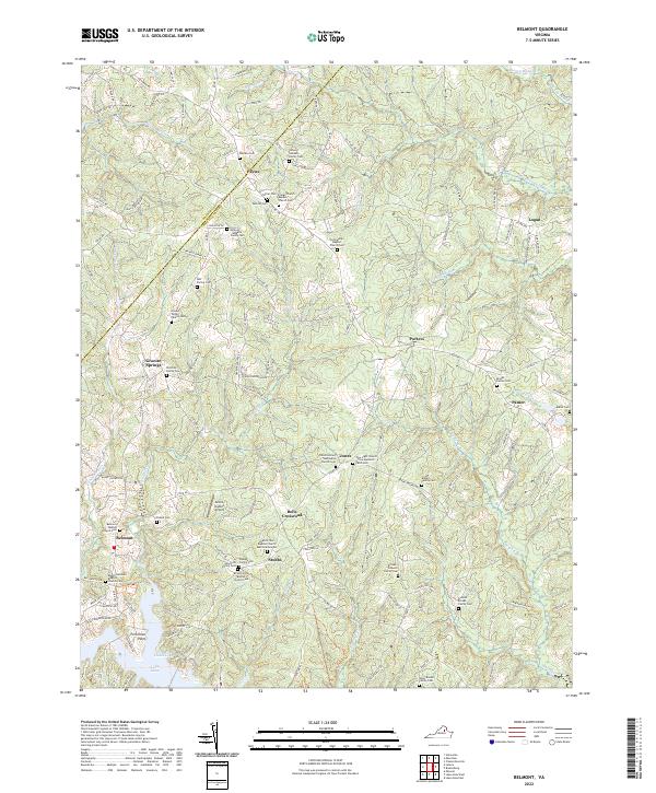 Belmont, VA — USGS 7.5-minute topo (2022)