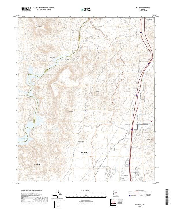 New River, AZ — USGS 7.5-minute topo (2021)
