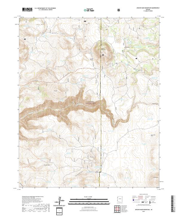 Apache Maid Mountain, AZ — USGS 7.5-minute topo (2021)