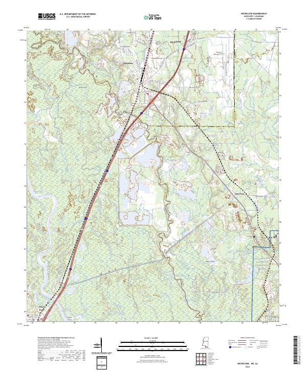 Nicholson, MS-LA — USGS 7.5-minute topo (2024)